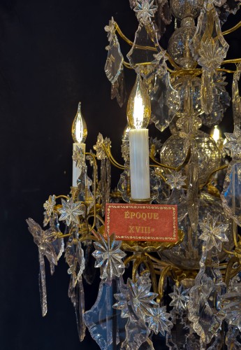Antiquités - French Louis XVI Period Gilt-Bronze and Cut-Crystal Chandelier C. 1770–1780