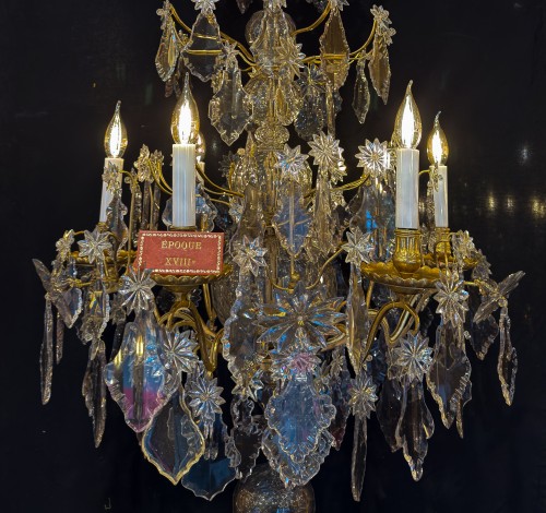 Antiquités - French Louis XVI Period Gilt-Bronze and Cut-Crystal Chandelier C. 1770–1780