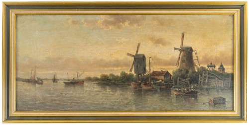 Auguste Henri Musin (1852–1923) Fin d’un jour d’été sur la Meuse vers 1880