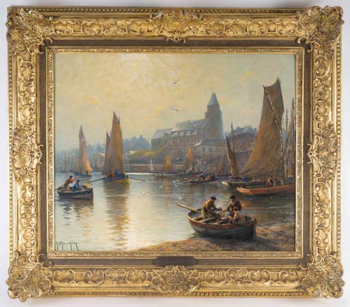 Georges Maroniez (1865–1933) – Retour de Pêche, vers 1900 - Tableaux et dessins Style 