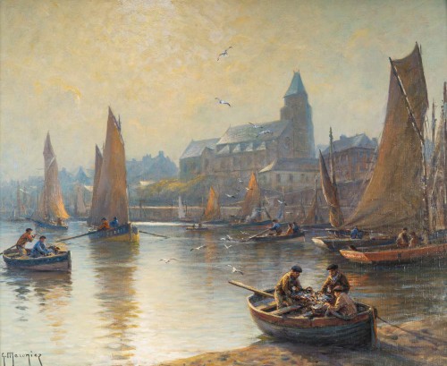 Tableaux et dessins Tableaux du XXe siècle - Georges Maroniez (1865–1933) – Retour de Pêche, vers 1900