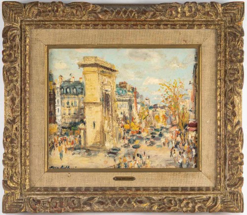 Serge Belloni (1925-2005) - La Porte Saint-Denis vers 1970 - Tableaux et dessins Style Années 50-60