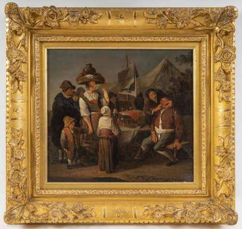 The Tooth Puller – Dutch School, circa 1700, follower of Pieter de Bloot - Paintings & Drawings Style 
