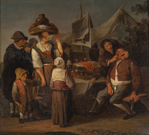Paintings & Drawings  - The Tooth Puller – Dutch School, circa 1700, follower of Pieter de Bloot