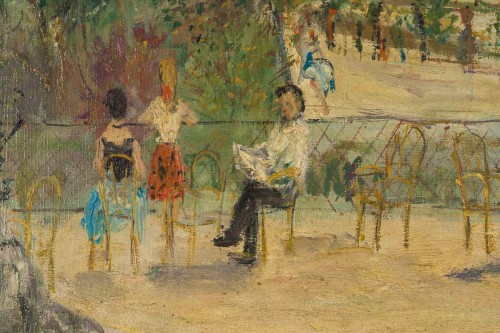 Serge Belloni (1925-2005) Montmartre Square Louise-michel vu du Sacré-Coeur - MLD Antiquités