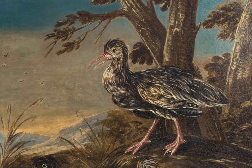 Antiquités - Natures Mortes aux oiseaux Italie fin XVIIIe, suiveur de Giovanni Crivelli