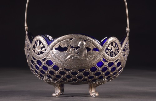 Decorative Objects  - 19th Century Silver and crystal Jardinière, Germany