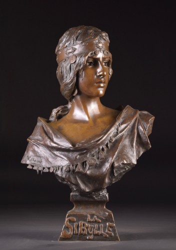 Sculpture Sculpture en Bronze - Emmanuel Villanis (1858-1914)  - La Sibylle