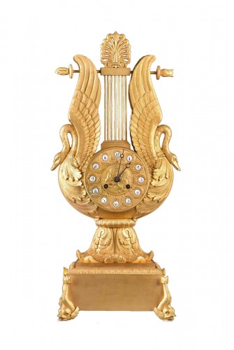 Swan lyre clock from the French Empire period
