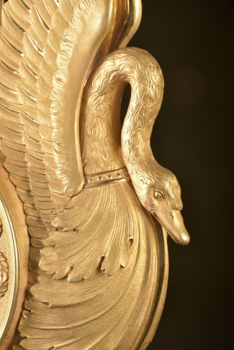 Swan lyre clock from the French Empire period - Empire