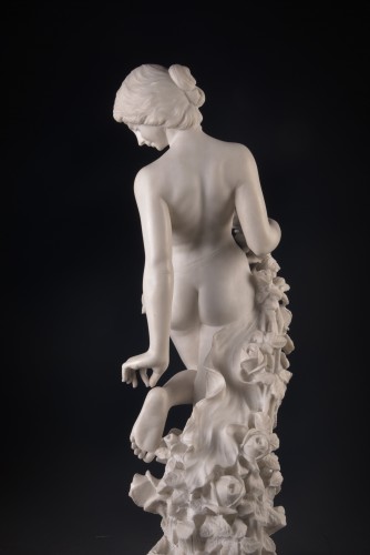 Late 19th century italian Alabaster nude women sculpture   - Napoléon III
