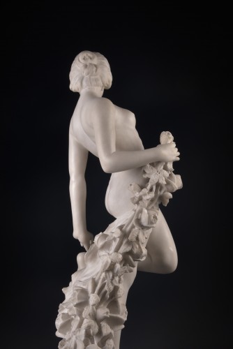 Napoléon III - Late 19th century italian Alabaster nude women sculpture  