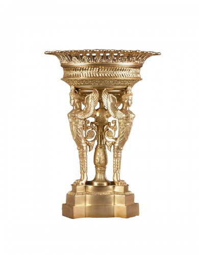 A late 19th c gilt bronze centerpiece