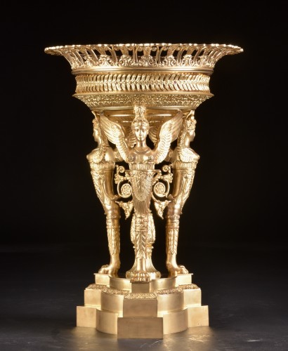 19th century - A late 19th c gilt bronze centerpiece