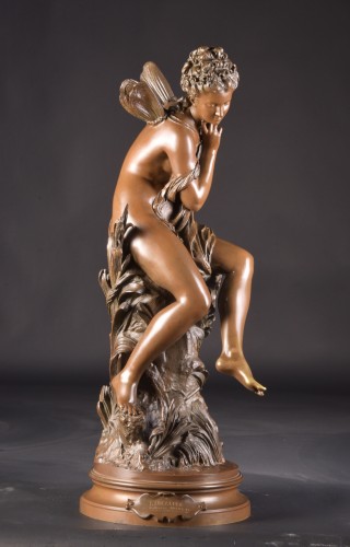 La Libellule - Mathurin Moreau (1822-1912) - Sculpture Style Art nouveau