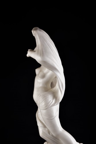 Sculpture Sculpture en Marbre - Allégorie du jour et de la nuit, circa 1900