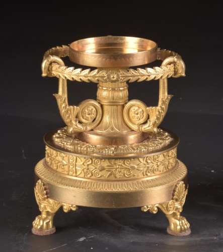 XIXe siècle - Centres de table en bronze et cristal, France époque Empire
