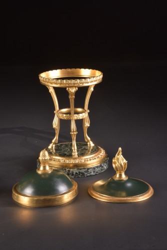 Napoléon III -  French Napoleon III Gilt and Green Bronze Potpurri / Cassolettes