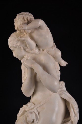 Sculpture  - Luca Madrassi (1848-1919) - Marble group