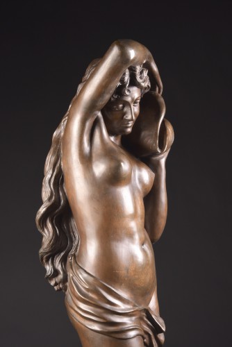 Sculpture Sculpture en Bronze - Grand bronze de Vénus Anadyomène, France vers 1900