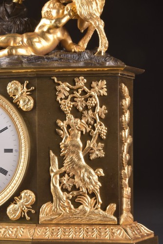 18th century - A rare French Directoire clock with Amalthea