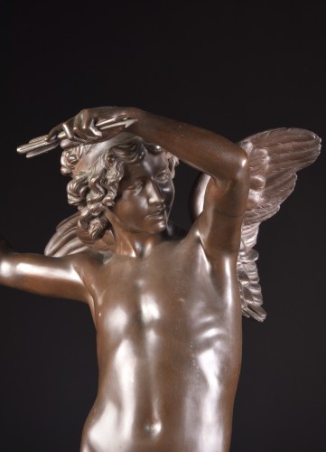 Grand cupidon - Augustin Moreau-Vauthier (1831-1893) - Sculpture Style 