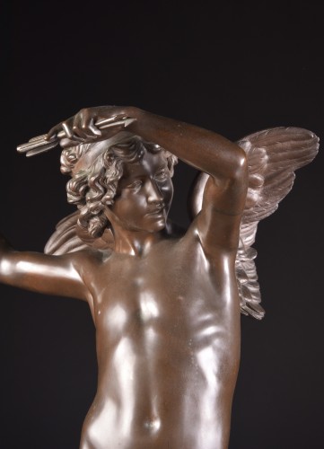 Large cupid - Augustin Moreau-Vauthier (1831-1893) - Sculpture Style 