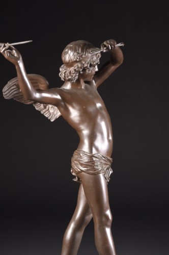 XIXe siècle - Grand cupidon - Augustin Moreau-Vauthier (1831-1893)