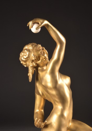 Sculpture Sculpture en Bronze - Affortunato Gory (1895-1925) -  Danseuse au ballon