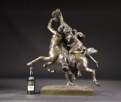 Sculpture Sculpture en Bronze - Nessus emportant Deianeira - Arthur Jacques Le Duc (1848-1918)