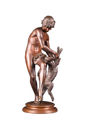 Bacchus playing with Goat - Raymond Barthelemy (1833-1902)