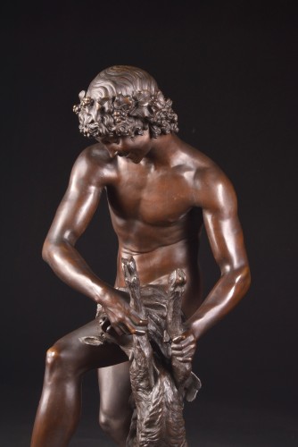 Bacchus jouant avec la chèvre - Raymond Barthelemy (1833-1902) - Mora Antiques