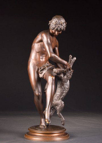 XIXe siècle - Bacchus jouant avec la chèvre - Raymond Barthelemy (1833-1902)