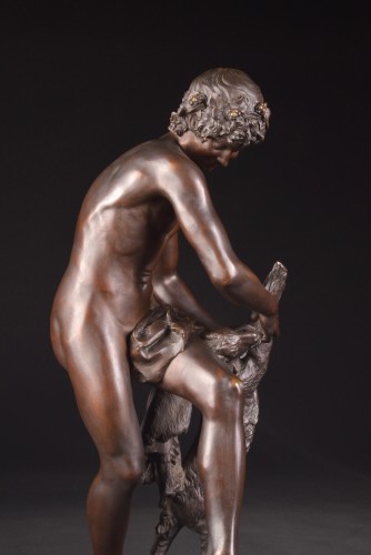 Antiquités - Bacchus playing with Goat - Raymond Barthelemy (1833-1902)