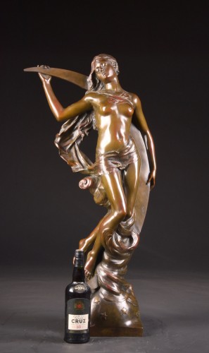 Allégorie de la nuit - Edouard Drouot (1859-1945) - Sculpture Style Art nouveau