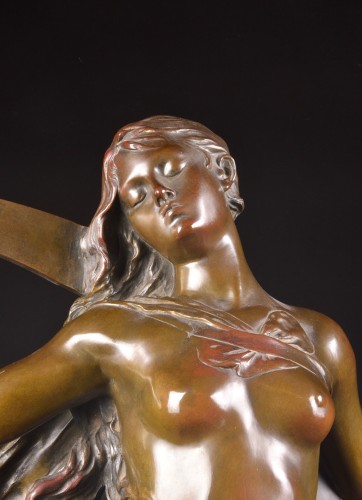 Sculpture Sculpture en Bronze - Allégorie de la nuit - Edouard Drouot (1859-1945)