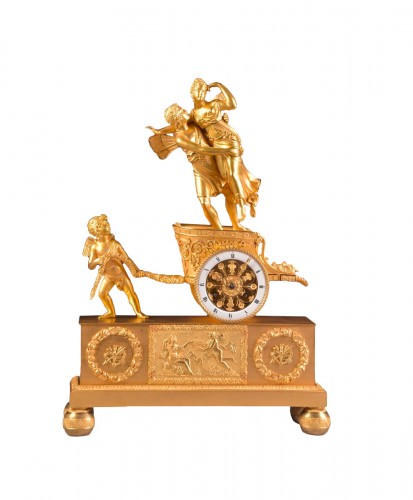 Horloge au char d'époque Empire, vers 1805-1810