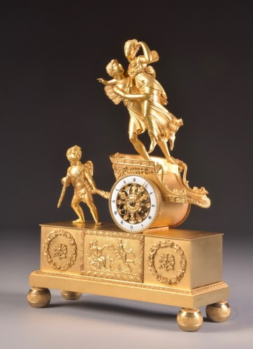 Horloge au char d'époque Empire, vers 1805-1810 - Horlogerie Style Empire