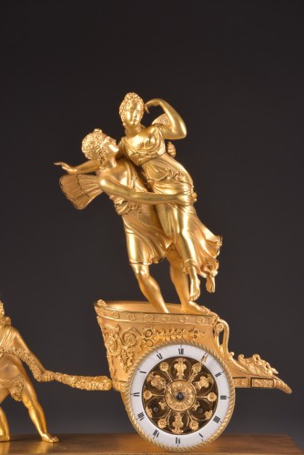 Horloge au char d'époque Empire, vers 1805-1810 - Mora Antiques