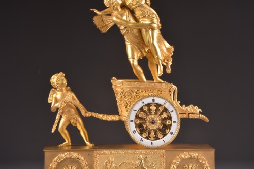 XIXe siècle - Horloge au char d'époque Empire, vers 1805-1810