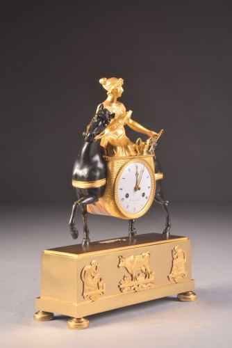 Antiquités - French Empire Mantel Clock, &#039;la laitiere&#039;, Ca. 1820