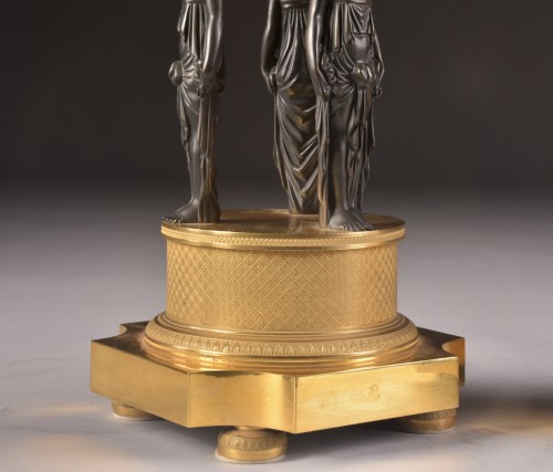 A Pair Of late 19th Century Centerpiece With Caryatids - 