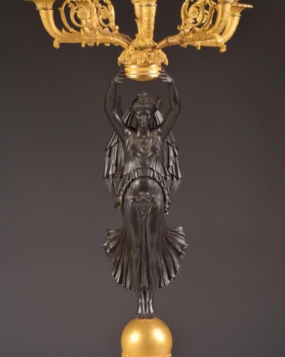 A huge pair of six-light Candelabra Attributed to Thomire (1751-1843) - Empire
