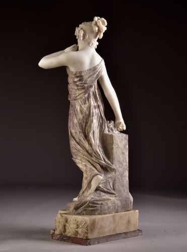 19th century - large Carrara and coloured marble, Professeur Aristide Petrilli (1868-1930)