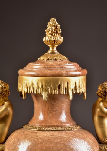 Paire de cassolettes en onyx et bronze doré - Objet de décoration Style Napoléon III
