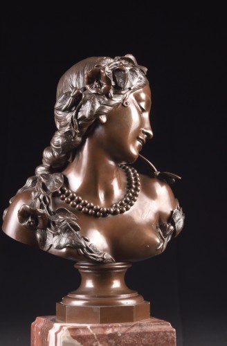 Jan Jozef Jacquet (1822-1898) - Buste de jeune femme, 1857 - Mora Antiques