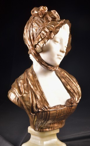 G. Levy (1820-1889) -  Large Bust In Marble And Bronze - Napoléon III