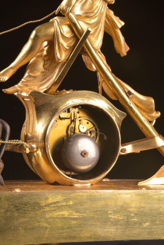  &quot;the Chariot Of Ceres&quot; Louis XVI bronze Mantel Clock - Louis XVI