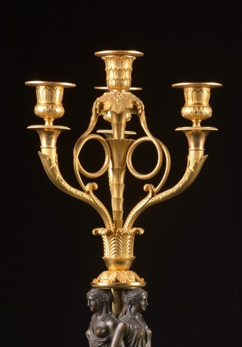 Large Pair Of Empire Candelabra - 