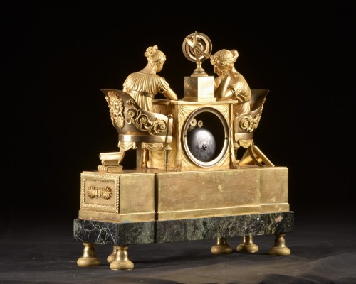 Antiquités - Empire Astronomy clock with two readers